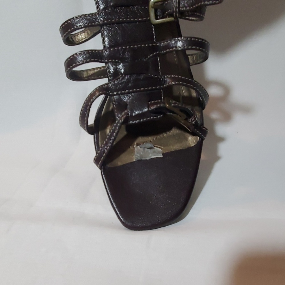 Tahari brown high heel sandal shoes - Picture 3 of 8